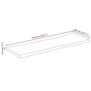 Stolní deska 110 x 40 x 2,5 cm živá hrana mangovníkové dřevo - obrázek 9