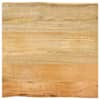 vidaXL lauaplaat, 60x60x2,5 cm, naturaalsete servadega, mangopuit