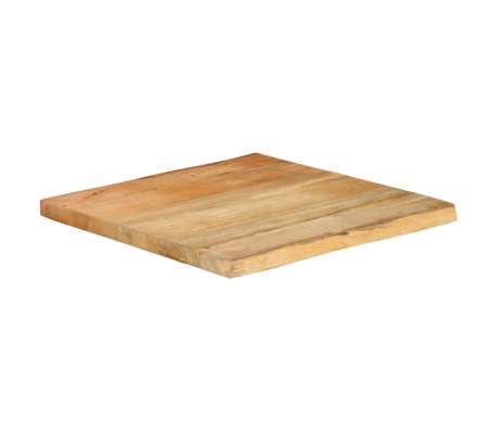 vidaXL Επιφάνεια Τραπεζιού 60x60x2,5 εκ. Live Edge Μασίφ Ξύλο Μάνγκο