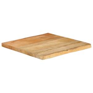 vidaXL Επιφάνεια Τραπεζιού 60x60x2,5 εκ. Live Edge Μασίφ Ξύλο Μάνγκο