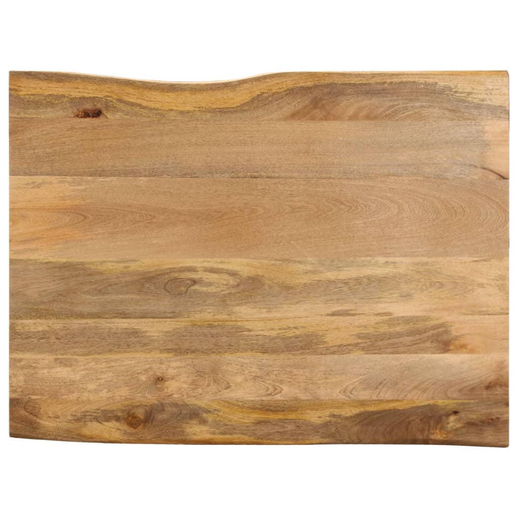 vidaXL Blat masă cu margini naturale, 90x80x2,5 cm, lemn masiv mango