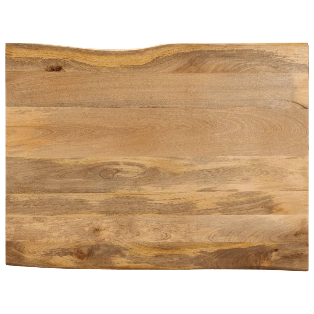 vidaXL Blat masă cu margini naturale, 100x80x2,5 cm, lemn masiv mango