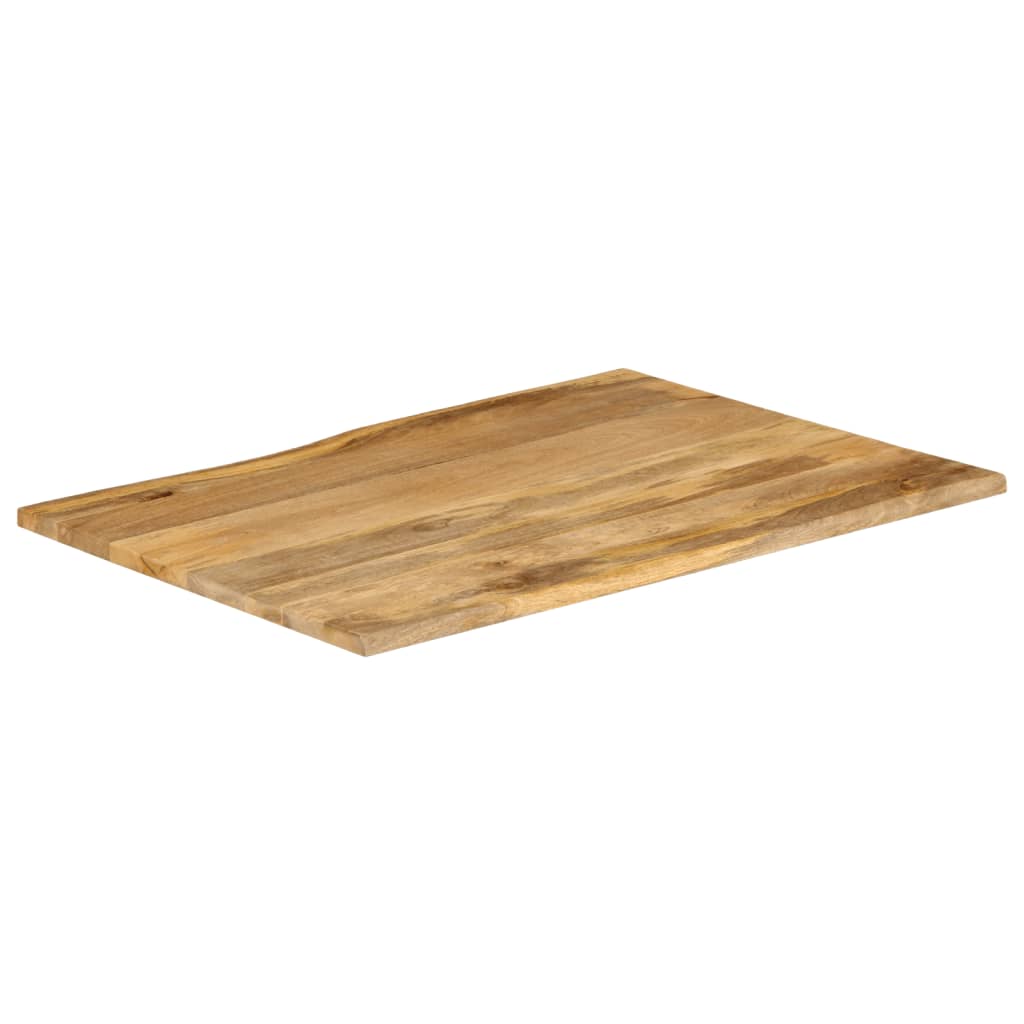 vidaXL Blat masă cu margini naturale, 100x80x2,5 cm, lemn masiv mango