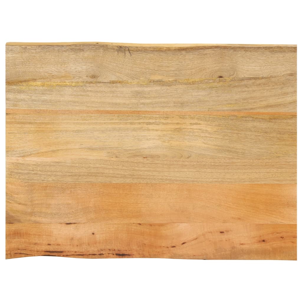 Tischplatte mit Baumkante 90x60x3,8 cm Massivholz Mango