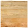 vidaXL lauaplaat, 80 x 80 x 3,8 cm, naturaalsete servadega, mangopuit