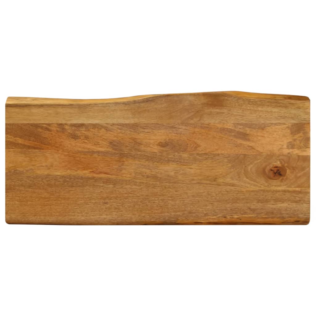 vidaXL Blat masă cu margini naturale, 100x40x2,5 cm, lemn masiv mango