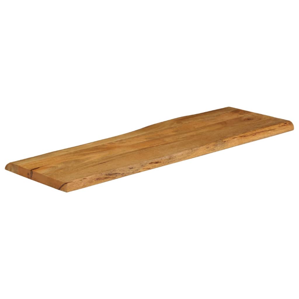 vidaXL Tafelblad met natuurlijke rand 140x40x2,5 cm massief mangohout afbeelding