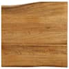 vidaXL lauaplaat, 80 x 80 x 2,5 cm, naturaalsete servadega, mangopuit