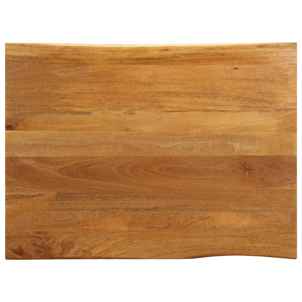 vidaXL Blat masă cu margini naturale, 100x80x2,5 cm, lemn masiv mango