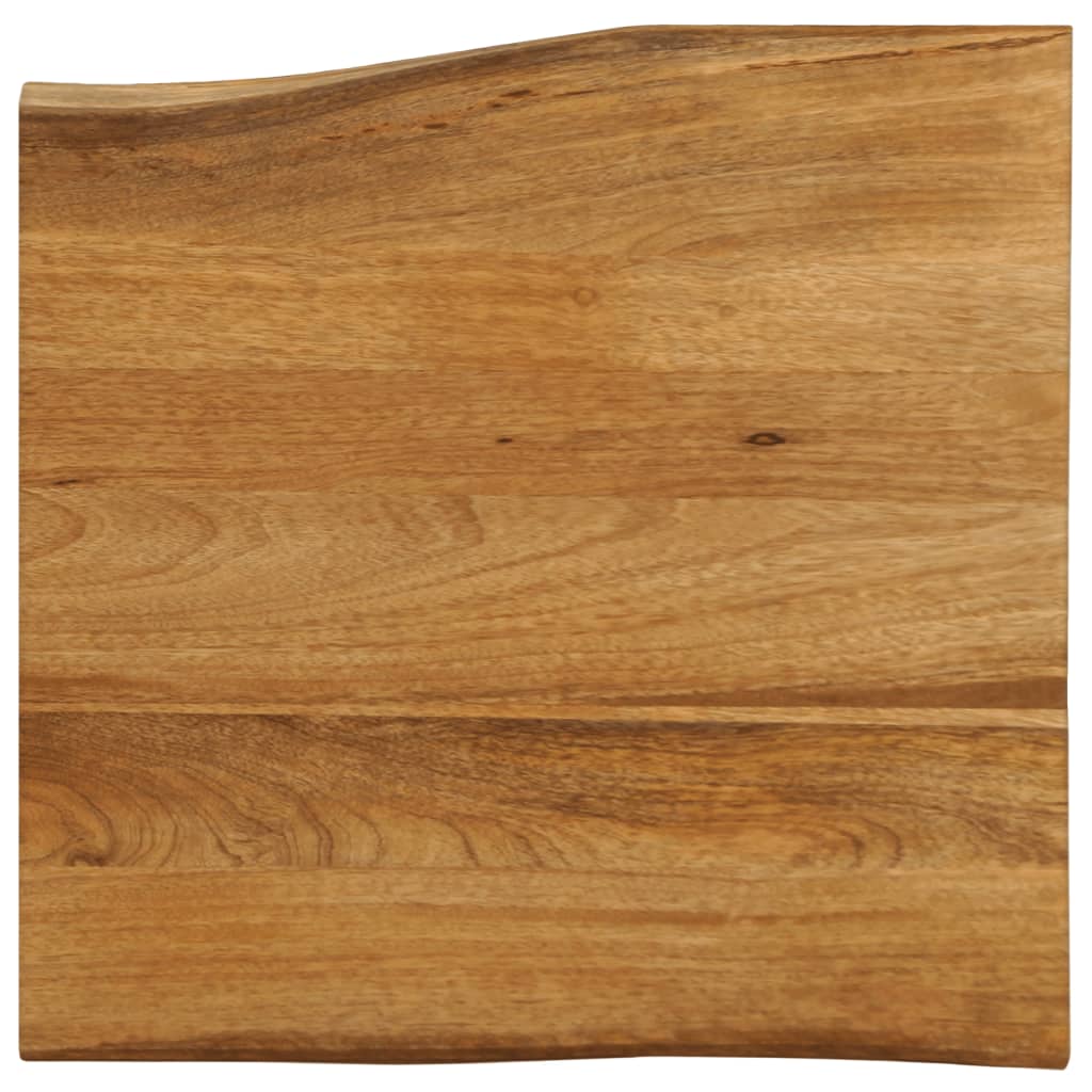 Tischplatte mit Baumkante 40x40x3,8 cm Massivholz Mango