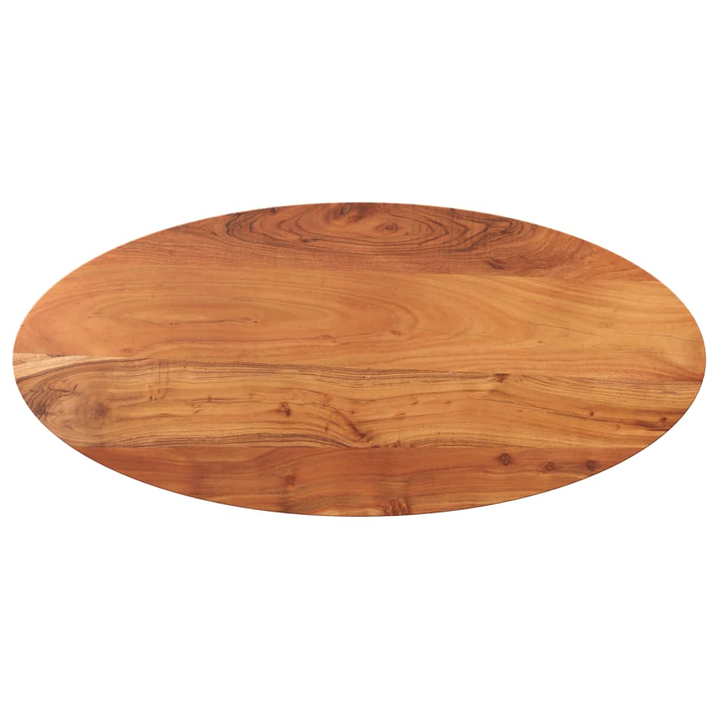 vidaXL Stolní deska 110 x 50 x 2,5 cm oválná masivní akáciové dřevo