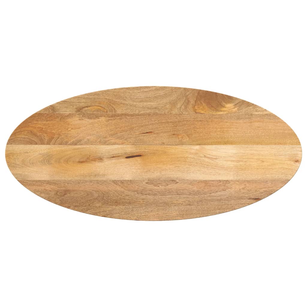 Tischplatte 100x50x2,5 cm Oval Massivholz Mango