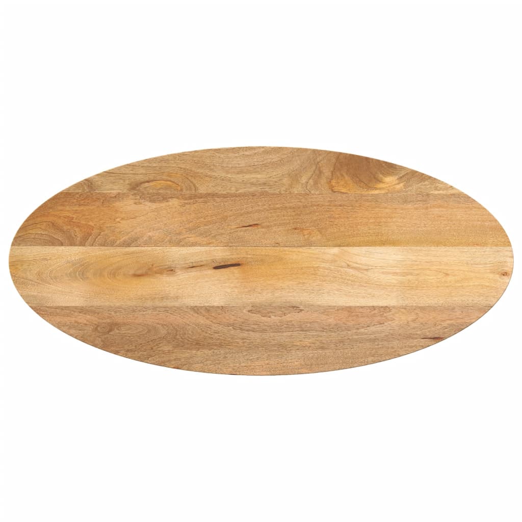 Tischplatte 80x40x3,8 cm Oval Massivholz Mango