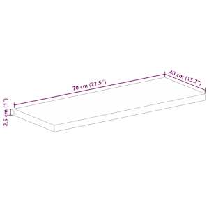 Stolní deska 70x40x2,5 cm obdélníková masivní akáciové dřevo - obrázek 8