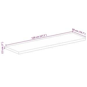 Stolní deska 120x50x2,5 cm obdélníková masivní akáciové dřevo - obrázek 9