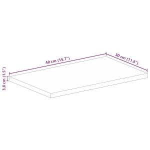 Stolní deska 40x30x3,8 cm obdélníková masivní akáciové dřevo - obrázek 9