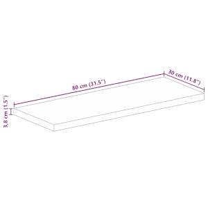 Stolní deska 80x30x3,8 cm obdélníková masivní akáciové dřevo - obrázek 8