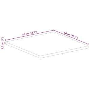 Stolní deska 50x50x2,5 cm čtvercová masivní recyklované dřevo - obrázek 9