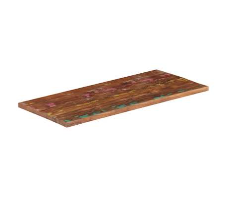 vidaXL Table Top Mixed colors Solid reclaimed wood 43.3 x 19.7 x 1.0 in