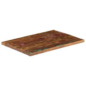 Stolní deska 80x60x2,5 cm obdélníková masivní recyklované dřevo - obrázek 2
