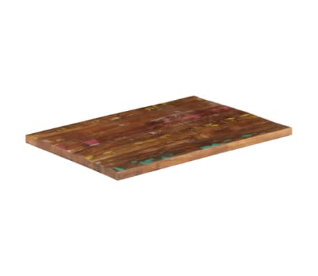 vidaXL Dessus de table 90x70x2,5 cm rectangulaire bois massif r&eacute;cup&eacute;r&eacute;
