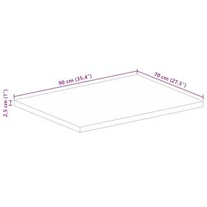 Stolní deska 90x70x2,5 cm obdélníková masivní recyklované dřevo - obrázek 9