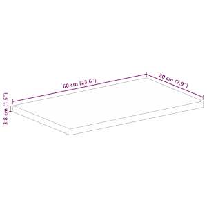 Stolní deska 60x20x3,8 cm obdélníková masivní recyklované dřevo - obrázek 9