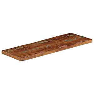 Stolní deska 90x20x3,8 cm obdélníková masivní recyklované dřevo - obrázek 2