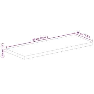 Stolní deska 90x20x3,8 cm obdélníková masivní recyklované dřevo - obrázek 9