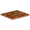 vidaXL lauaplaat, 50x50x3,8 cm, kandiline, taastatud puit