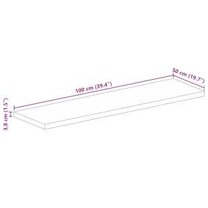 Stolní deska 100x50x3,8cm obdélníková masivní recyklované dřevo - obrázek 9