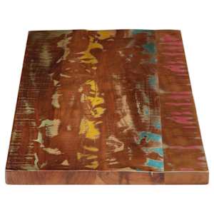 Stolní deska 140x50x3,8cm obdélníková masivní recyklované dřevo - obrázek 4