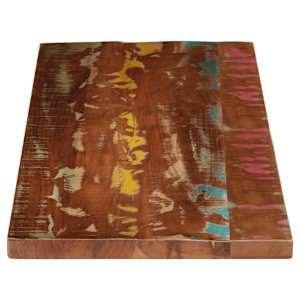 Stolní deska 140x60x3,8cm obdélníková masivní recyklované dřevo - obrázek 4