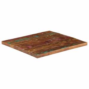 Stolní deska 80x80x3,8 cm čtvercová masivní recyklované dřevo - obrázek 2