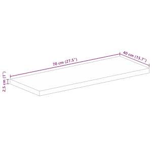 Stolní deska 70x40x2,5 cm obdélníková masivní recyklované dřevo - obrázek 9