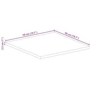 Stolní deska 50x50x2,5 cm čtvercová masivní recyklované dřevo - obrázek 9