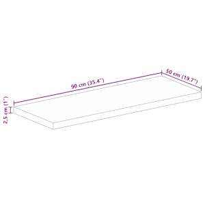 Stolní deska 90x50x2,5 cm obdélníková masivní recyklované dřevo - obrázek 9
