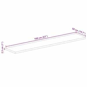 Stolní deska 160x50x2,5cm obdélníková masivní recyklované dřevo - obrázek 9