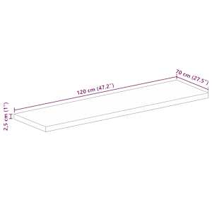 Stolní deska 120x70x2,5cm obdélníková masivní recyklované dřevo - obrázek 9