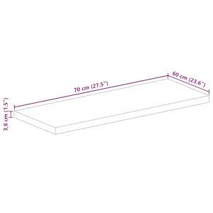 Stolní deska 70x60x3,8cm obdélníková masivní recyklované dřevo - obrázek 9