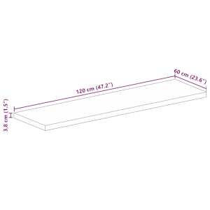 Stolní deska 120x60x3,8cm obdélníková masivní recyklované dřevo - obrázek 9