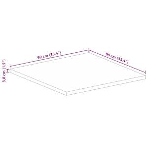 Stolní deska 90x90x3,8 cm čtvercová masivní recyklované dřevo - obrázek 9
