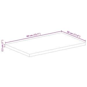 Stolní deska 40x30x2,5 cm obdélníková hrubé mangovníkové dřevo - obrázek 9