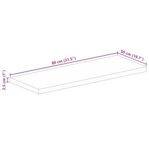 Stolní deska 80x50x2,5 cm obdélníková hrubé mangovníkové dřevo - obrázek 9