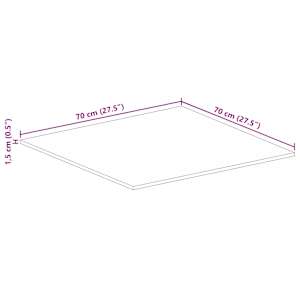 Stolní deska 70x70x1,5 cm čtvercová hrubé mangovníkové dřevo - obrázek 9