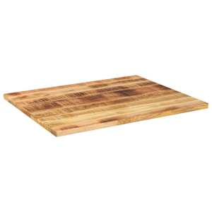 vidaXL Tischplatte 100x80x3,8 cm Rechteckig Raues Massivholz Mango