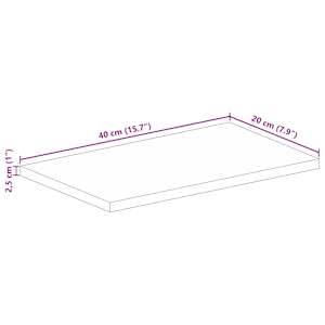 Stolní deska 40 x 20 x 2,5 cm obdélníková mangovníkové dřevo - obrázek 9