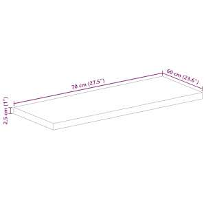 Stolní deska 70 x 60 x 2,5 cm obdélníková mangovníkové dřevo - obrázek 9
