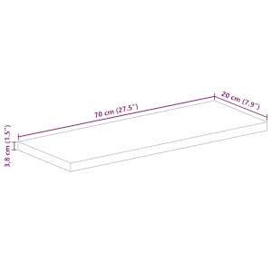 Stolní deska 70 x 20 x 3,8 cm obdélníková mangovníkové dřevo - obrázek 9