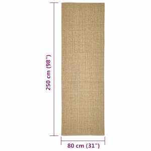 Sisalový koberec pro škrabací sloupek 80 x 250 cm - obrázek 6